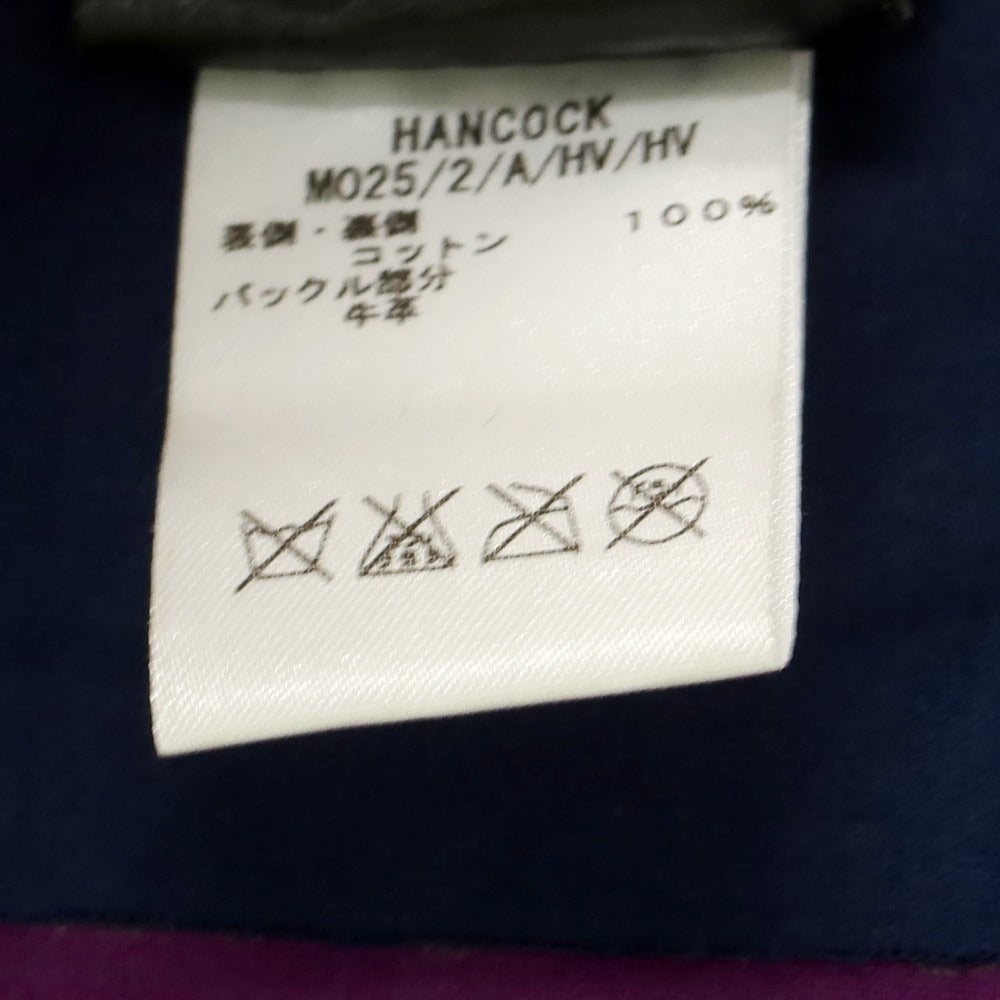 【中古】ハンコック HANCOCK ゴム引きコットン トレンチコート ネイビー×ダークブルー【 36 】【 状態ランクD 】【 メンズ 】