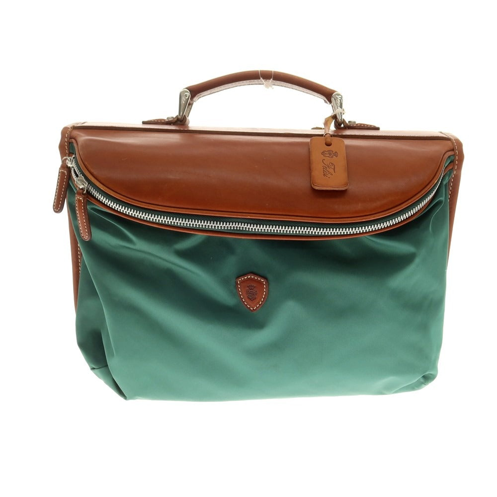 [Used] Felisi nylon leather ABICI collaboration briefcase green x brown [Condition rank B] [Men&