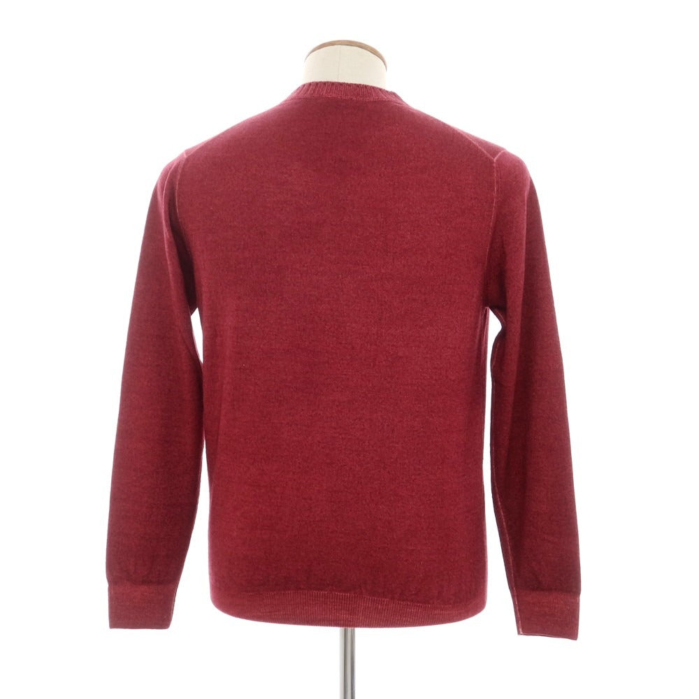 【中古】クルチアーニ CRUCIANI ウール Vネック プルオーバーニット ワインレッド【 48 】【 状態ランクB 】【 メンズ 】 [EPD]