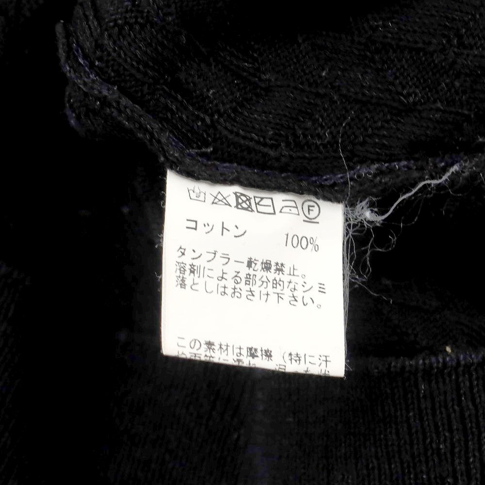 【中古】グランサッソ GRAN SASSO ハイゲージ コットン 半袖 プルオーバーニット ブラック【 50 】【 状態ランクB 】【 メンズ 】