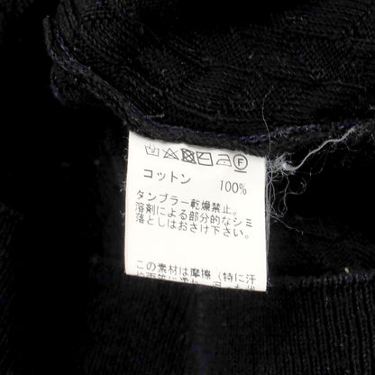 【中古】グランサッソ GRAN SASSO ハイゲージ コットン 半袖 プルオーバーニット ブラック【 50 】【 状態ランクB 】【 メンズ 】