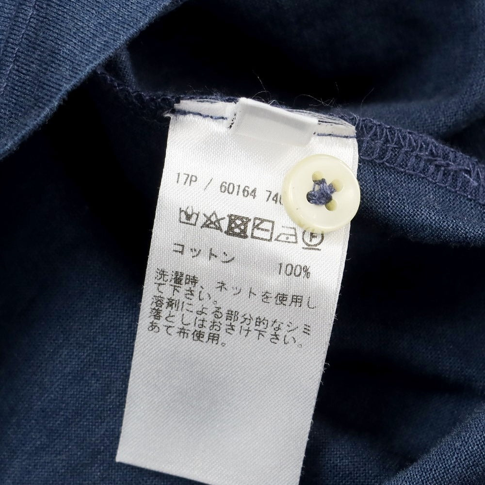 【中古】グランサッソ GRAN SASSO コットン ヘンリーネック 半袖Ｔシャツ ダークブルー【 48 】【 状態ランクB 】【 メンズ 】