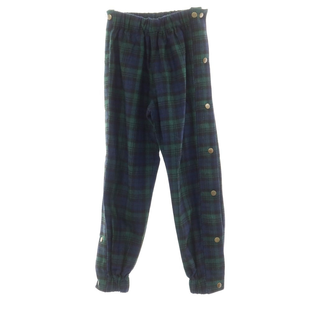 【中古】【未使用】エリック エマニュエル Eric Emanuel ウール系 チェック イージーパンツ グリーンxネイビー【 S 】【 状態ランクS 】【 メンズ 】 [EPD]