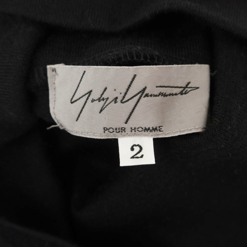 【中古】ヨウジヤマモトプールオム Yohji Yamamoto POUR HOMME ウール タートルネック プルオーバーニット ブラックxグレー【 2 】【 状態ランクB 】【 メンズ 】