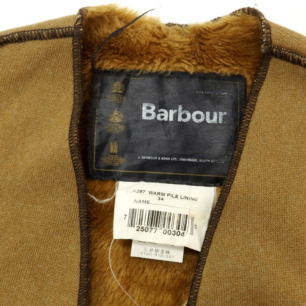 【中古】バブアー Barbour ポリエステル ボア ライナー ベスト オーカー【 34 】【 状態ランクB 】【 メンズ 】