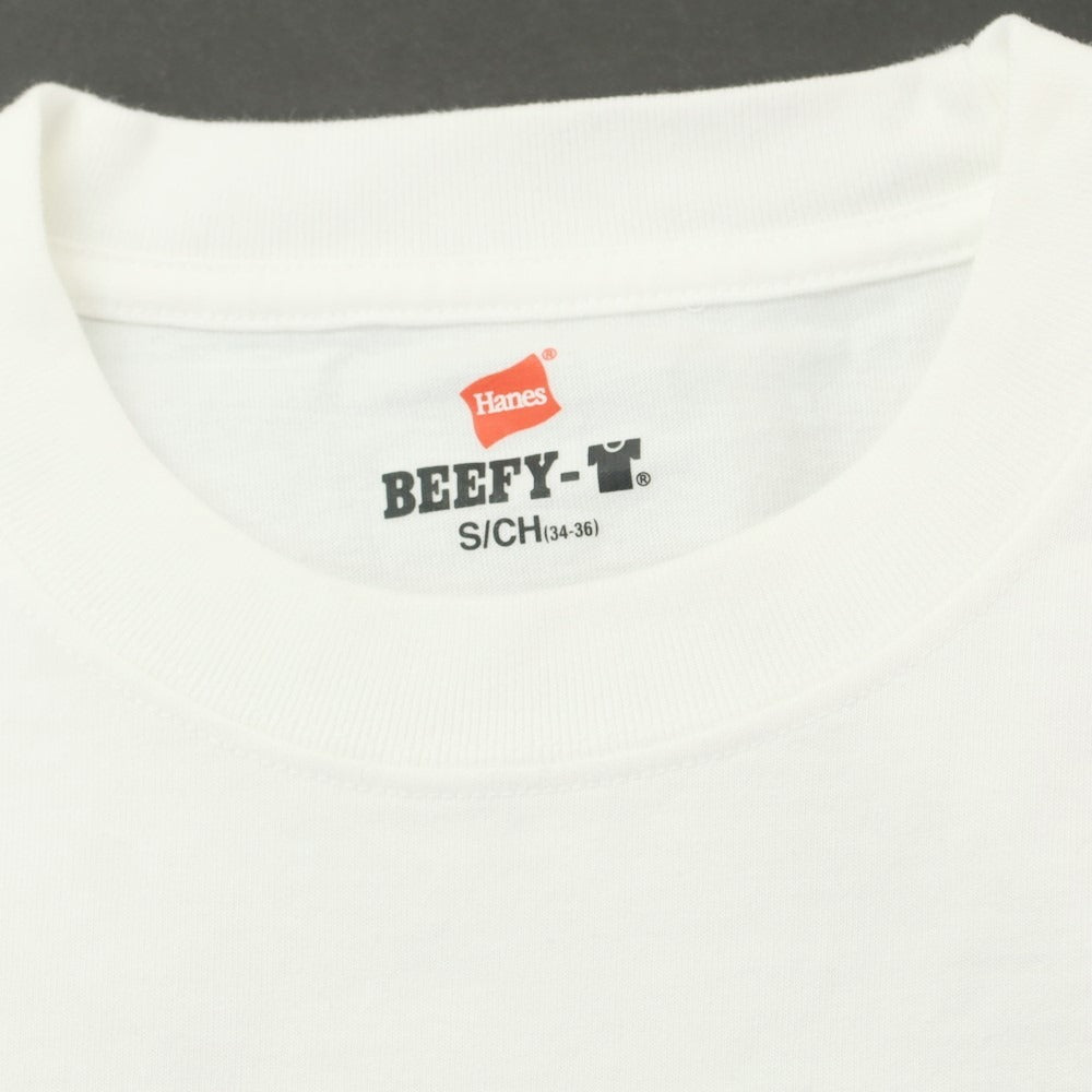 【中古】ヘインズ Hanes BEEFY-T コットン クルーネック 半袖Ｔシャツ ホワイト【 S 】【 状態ランクB 】【 メンズ 】