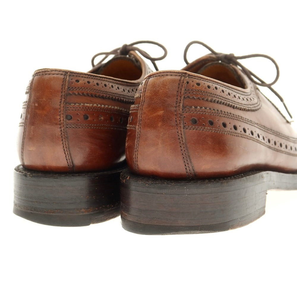 【中古】グレンソン GRENSON ロングウイングチップ ドレスシューズ ブラウン【 5 F 】【 状態ランクC 】【 メンズ 】