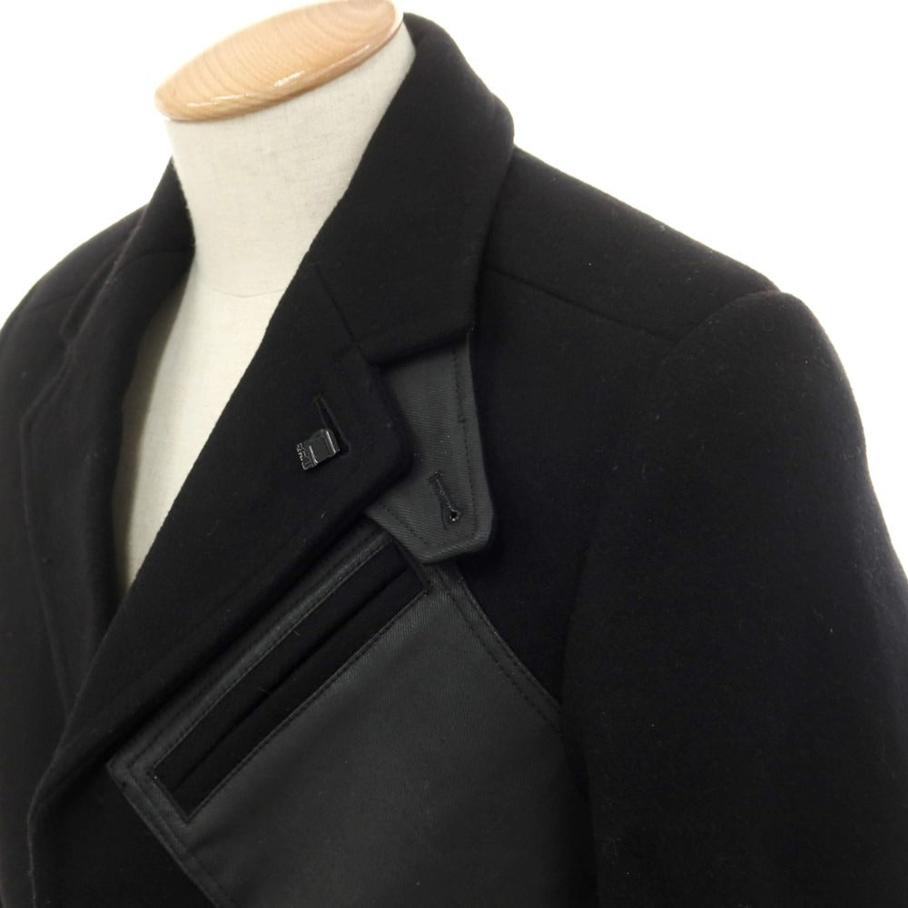 【中古】ジースターロウ G-STAR RAW ウールポリエステル 切替 チェスターフィールドコート ブラック【 XS 】【 状態ランクA 】【 メンズ 】 [EPD]