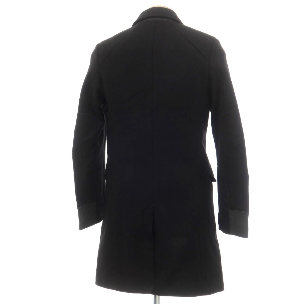 【中古】ジースターロウ G-STAR RAW ウールポリエステル 切替 チェスターフィールドコート ブラック【 XS 】【 状態ランクA 】【 メンズ 】 [EPD]