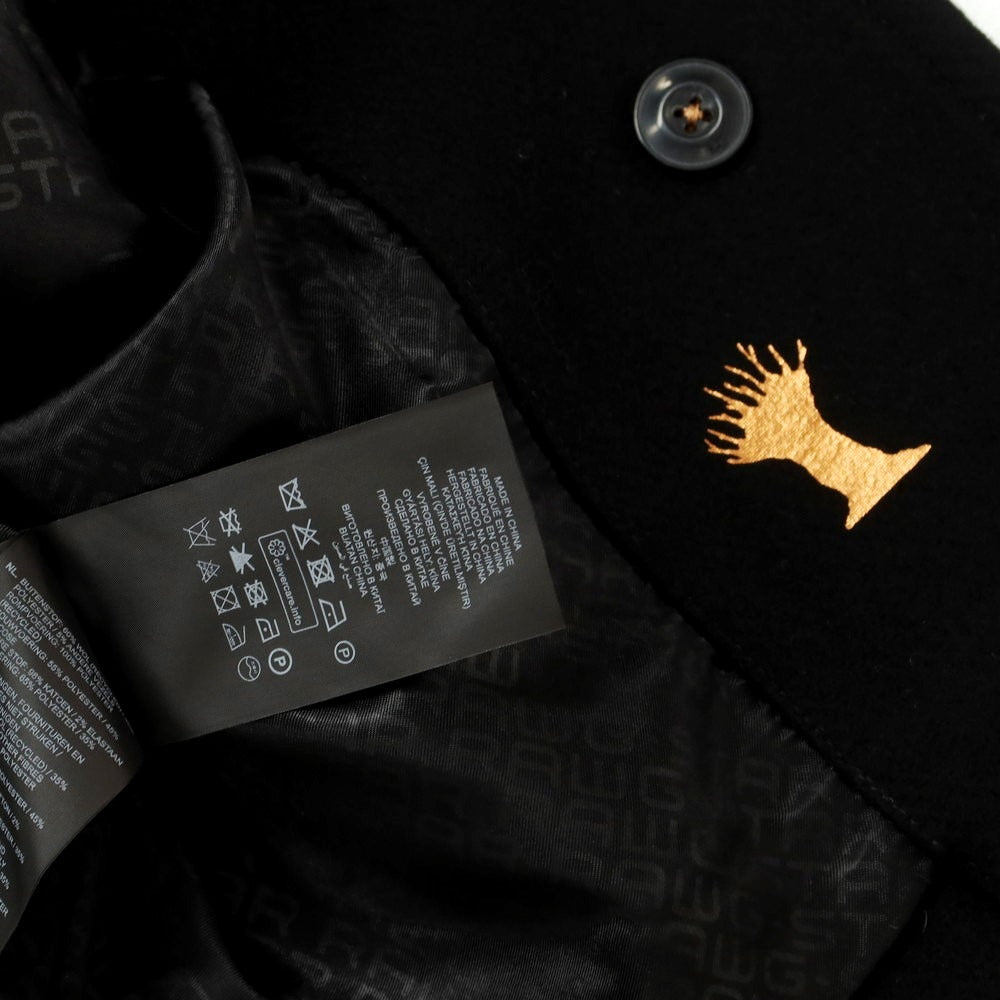 【中古】ジースターロウ G-STAR RAW ウールポリエステル 切替 チェスターフィールドコート ブラック【 XS 】【 状態ランクA 】【 メンズ 】 [EPD]