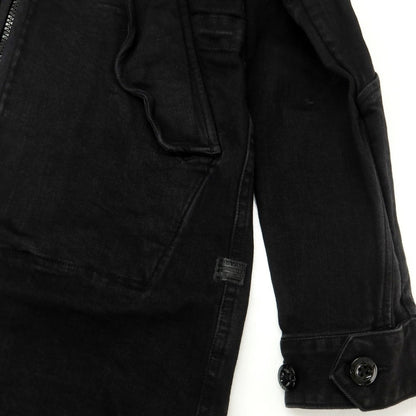 【中古】ジースターロウ G-STAR RAW ストレッチデニム フーデッドコート ブラック【 XS 】【 状態ランクA 】【 メンズ 】