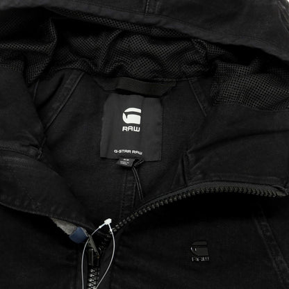 【中古】ジースターロウ G-STAR RAW ストレッチデニム フーデッドコート ブラック【 XS 】【 状態ランクA 】【 メンズ 】