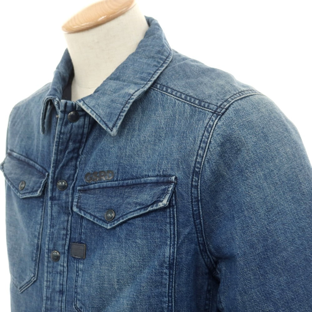 【中古】ジースターロウ G-STAR RAW デニム 中綿 シャツ ダークブルー【 S 】【 状態ランクA 】【 メンズ 】