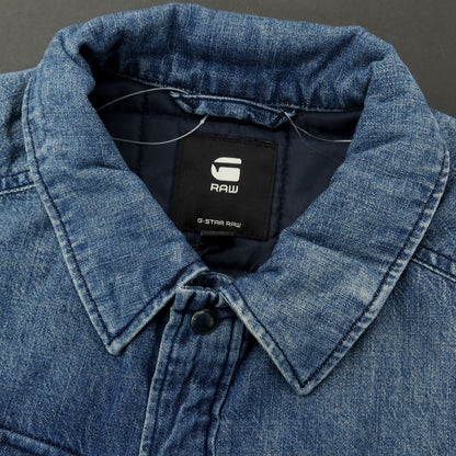 【中古】ジースターロウ G-STAR RAW デニム 中綿 シャツ ダークブルー【 S 】【 状態ランクA 】【 メンズ 】