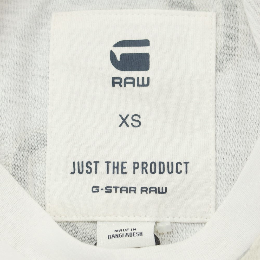 【中古】ジースターロウ G-STAR RAW コットンポリエステル クルーネック 半袖Ｔシャツ ホワイト【 XS 】【 状態ランクA 】【 メンズ 】