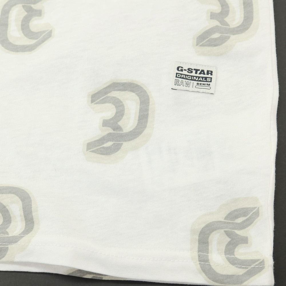 【中古】ジースターロウ G-STAR RAW コットンポリエステル クルーネック 半袖Ｔシャツ ホワイト【 XS 】【 状態ランクA 】【 メンズ 】