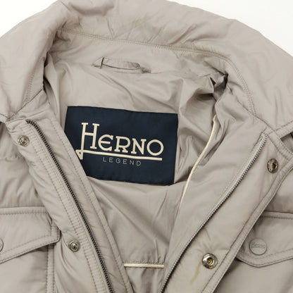 【中古】ヘルノ Herno ナイロン ダウンジャケット ライトグレー【 46 】【 状態ランクC 】【 メンズ 】