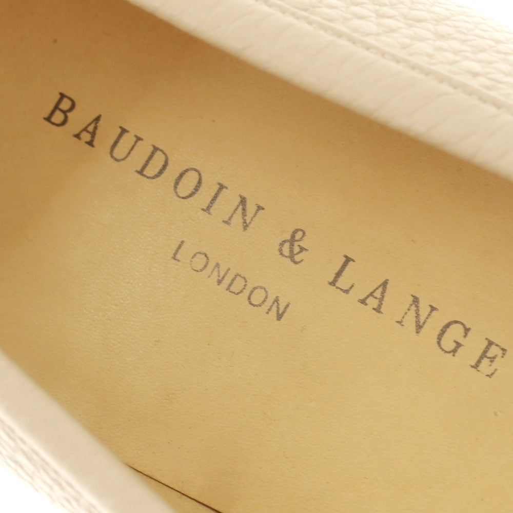 【新品】ボードインアンドランジ Baudoin &amp; Lange ディアスキン ベルジャンシューズ コインローファー ベージュ【 41 】【 状態ランクN 】【 メンズ 】