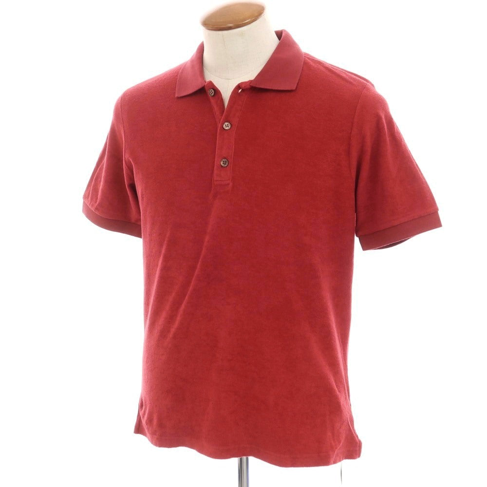 【新品】ザノーネ ZANONE コットン パイル 半袖ポロシャツ レッド【 46 】【 状態ランクN 】【 メンズ 】