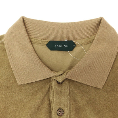【新品】ザノーネ ZANONE コットン パイル 半袖ポロシャツ オーカー【 44 】【 状態ランクN 】【 メンズ 】
