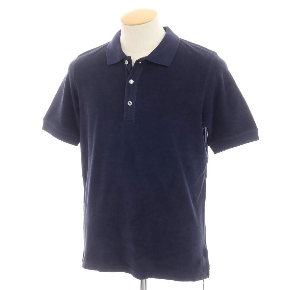 【新品】ザノーネ ZANONE コットン パイル 半袖ポロシャツ ネイビー【 44 】【 状態ランクN 】【 メンズ 】