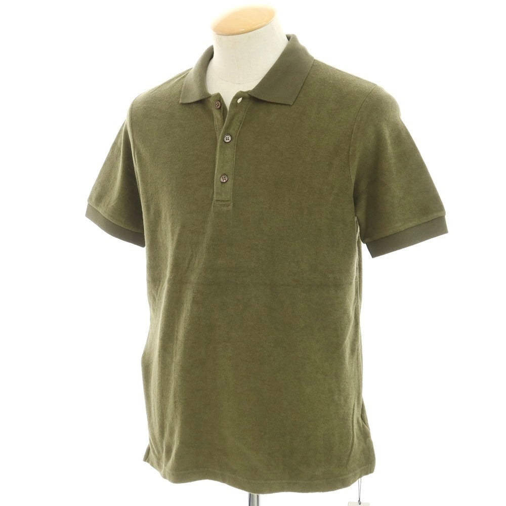 【新品】ザノーネ ZANONE コットン パイル 半袖ポロシャツ オリーブグリーン【 44 】【 状態ランクN 】【 メンズ 】