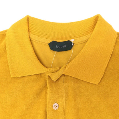 【新品】ザノーネ ZANONE コットン パイル 半袖ポロシャツ マスタードイエロー【 46 】【 状態ランクN 】【 メンズ 】