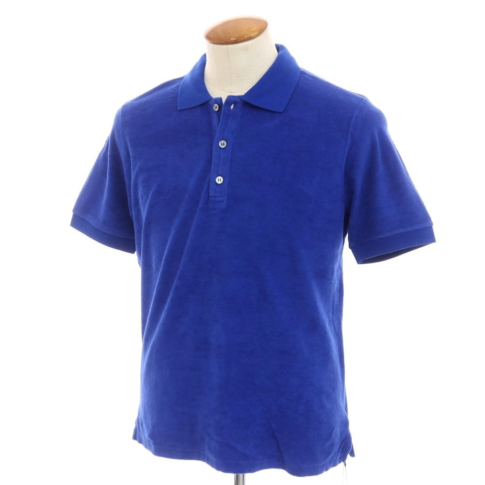 【新品】ザノーネ ZANONE コットン パイル 半袖ポロシャツ ブルー【サイズ46】【 状態ランクN 】【 メンズ 】[EPD]