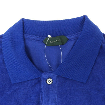 【新品】ザノーネ ZANONE コットン パイル 半袖ポロシャツ ブルー【 46 】【 状態ランクN 】【 メンズ 】