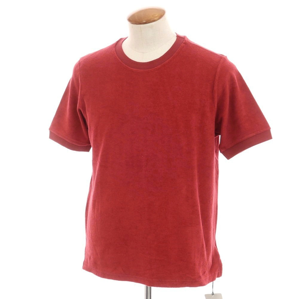 [New] ZANONE Cotton Pile Crew Neck Short Sleeve T-Shirt Red [46] [Condition Rank N] [Men&