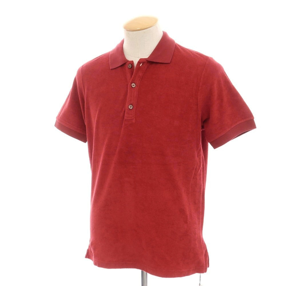 【新品】ザノーネ ZANONE コットン パイル 半袖ポロシャツ レッド【サイズ44】【 状態ランクN 】【 メンズ 】[EPD]