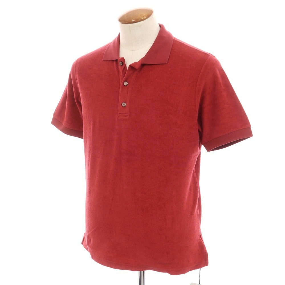 【新品】ザノーネ ZANONE コットン パイル 半袖ポロシャツ レッド【 サイズ46 】【 状態ランクN 】【 メンズ 】 [EPD]