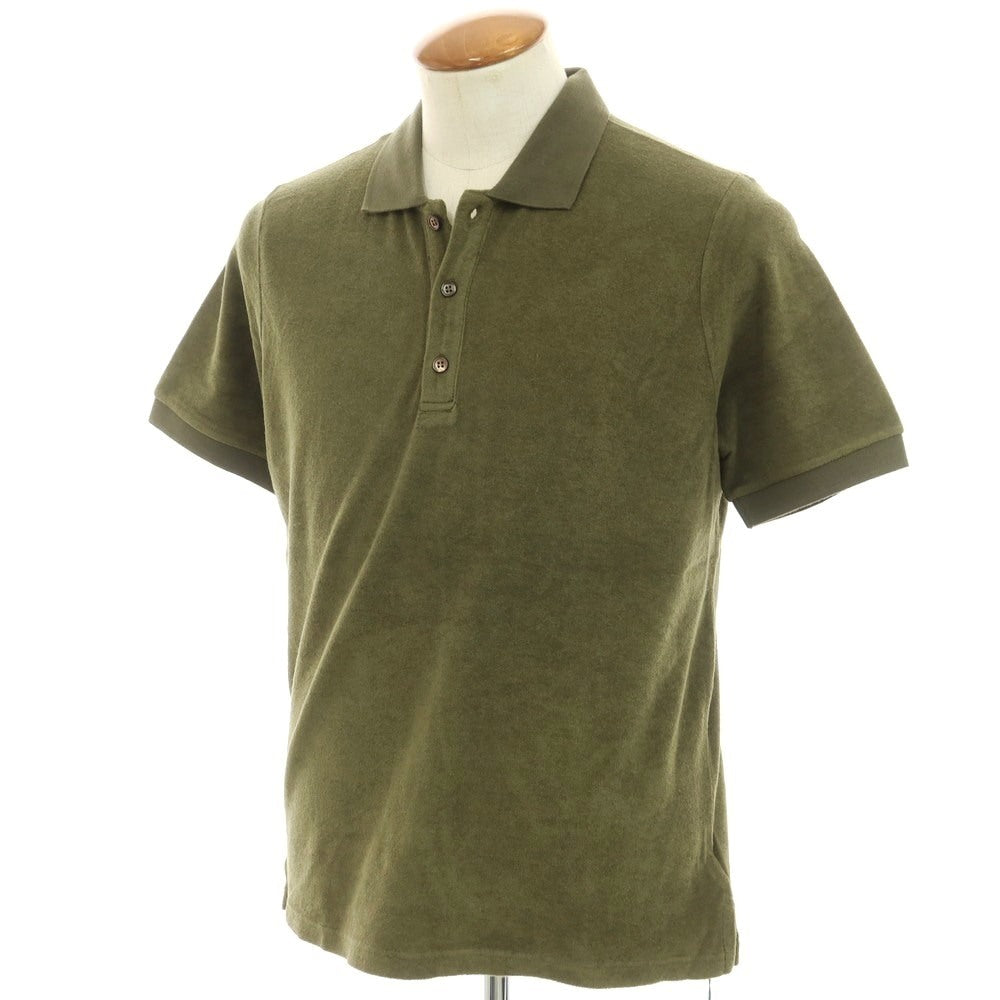 【新品】ザノーネ ZANONE コットン パイル 半袖ポロシャツ オリーブグリーン【 46 】【 状態ランクN 】【 メンズ 】