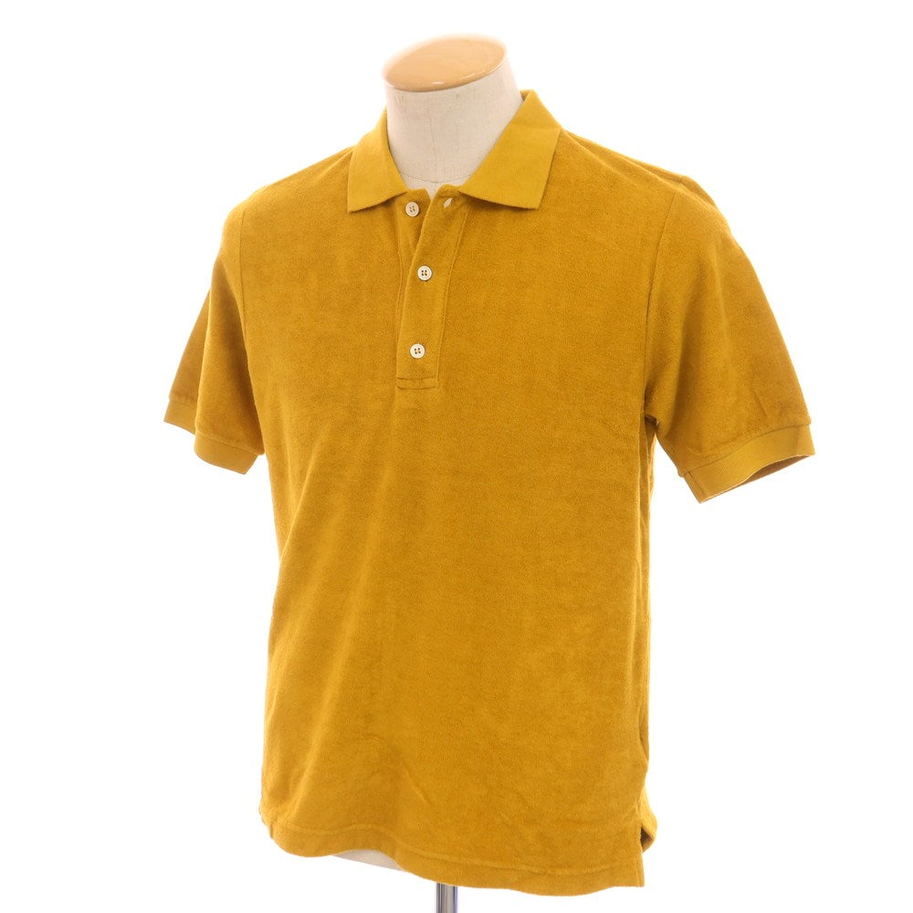 【新品】ザノーネ ZANONE コットン パイル 半袖ポロシャツ マスタードイエロー【 44 】【 状態ランクN 】【 メンズ 】
