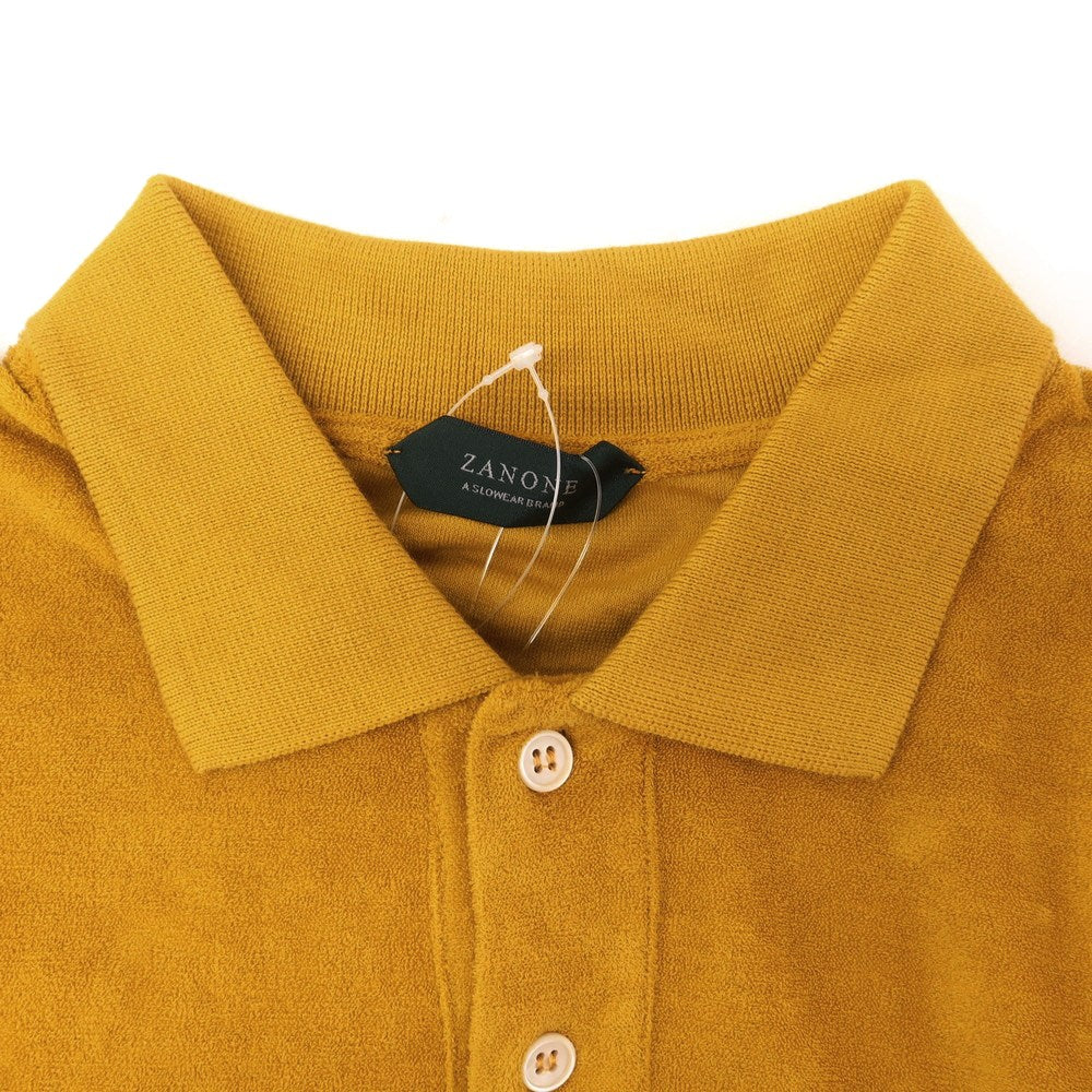 [New] ZANONE Cotton Pile Short Sleeve Polo Shirt Mustard Yellow [44] [Condition Rank N] [Men&