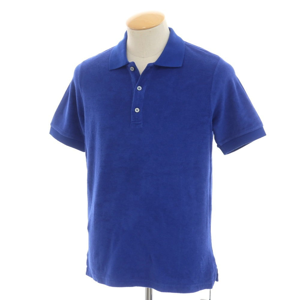【新品】ザノーネ ZANONE コットン パイル 半袖ポロシャツ ブルー【 44 】【 状態ランクN 】【 メンズ 】