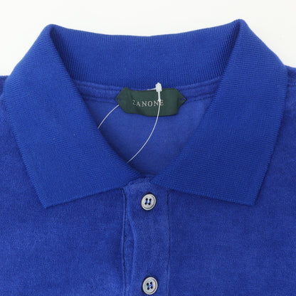 【新品】ザノーネ ZANONE コットン パイル 半袖ポロシャツ ブルー【 46 】【 状態ランクN 】【 メンズ 】