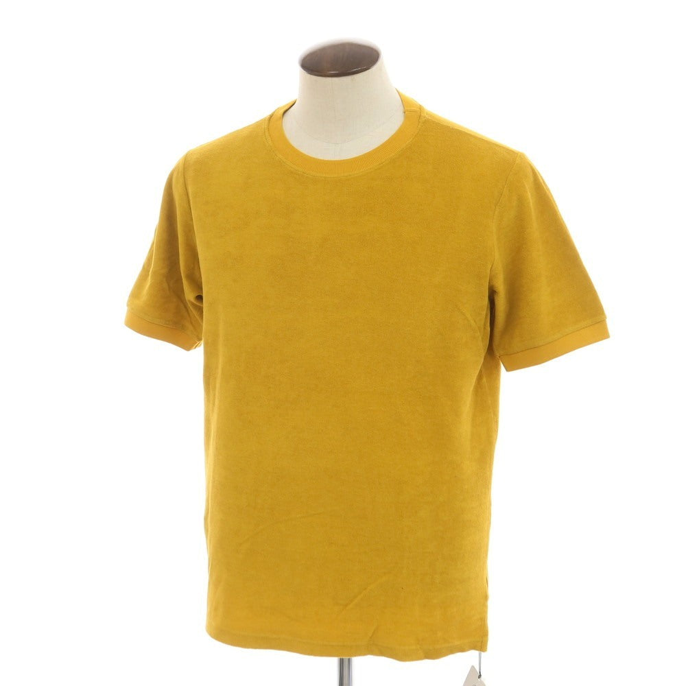[New] ZANONE Cotton Pile Crew Neck Short Sleeve T-Shirt Mustard Yellow [50] [Condition Rank N] [Men&