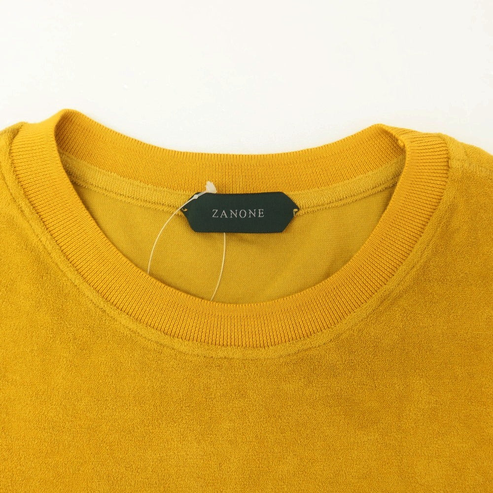 [New] ZANONE Cotton Pile Crew Neck Short Sleeve T-Shirt Mustard Yellow [50] [Condition Rank N] [Men&