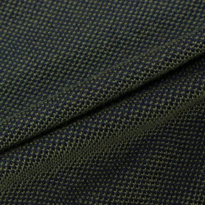 [New] ZANONE Cotton Crew Neck Polo Knit Olive Green x Navy [46] [Condition Rank N] [Men&