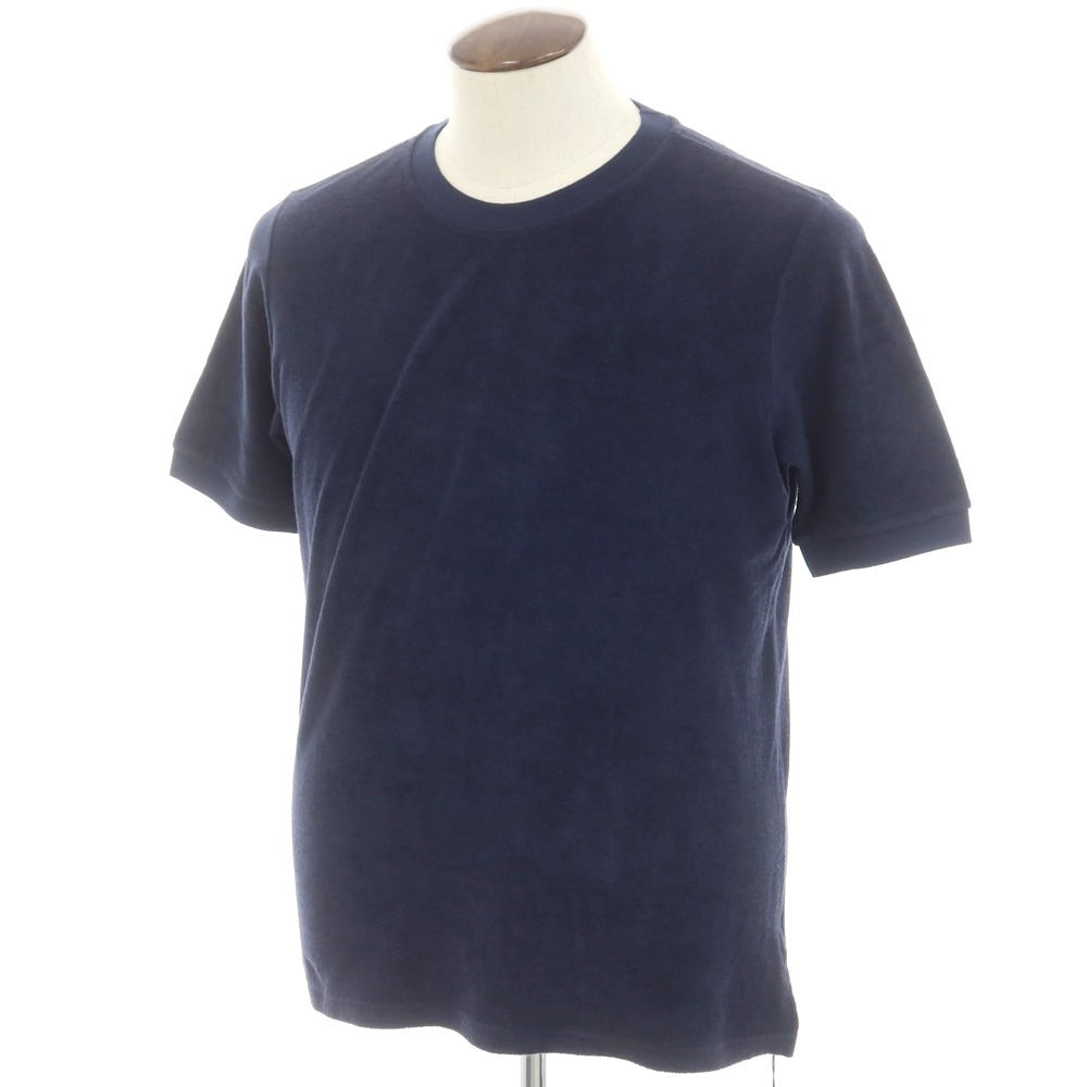 【新品】ザノーネ ZANONE コットン パイル クルーネック 半袖Ｔシャツ ネイビー【 48 】【 状態ランクN 】【 メンズ 】
