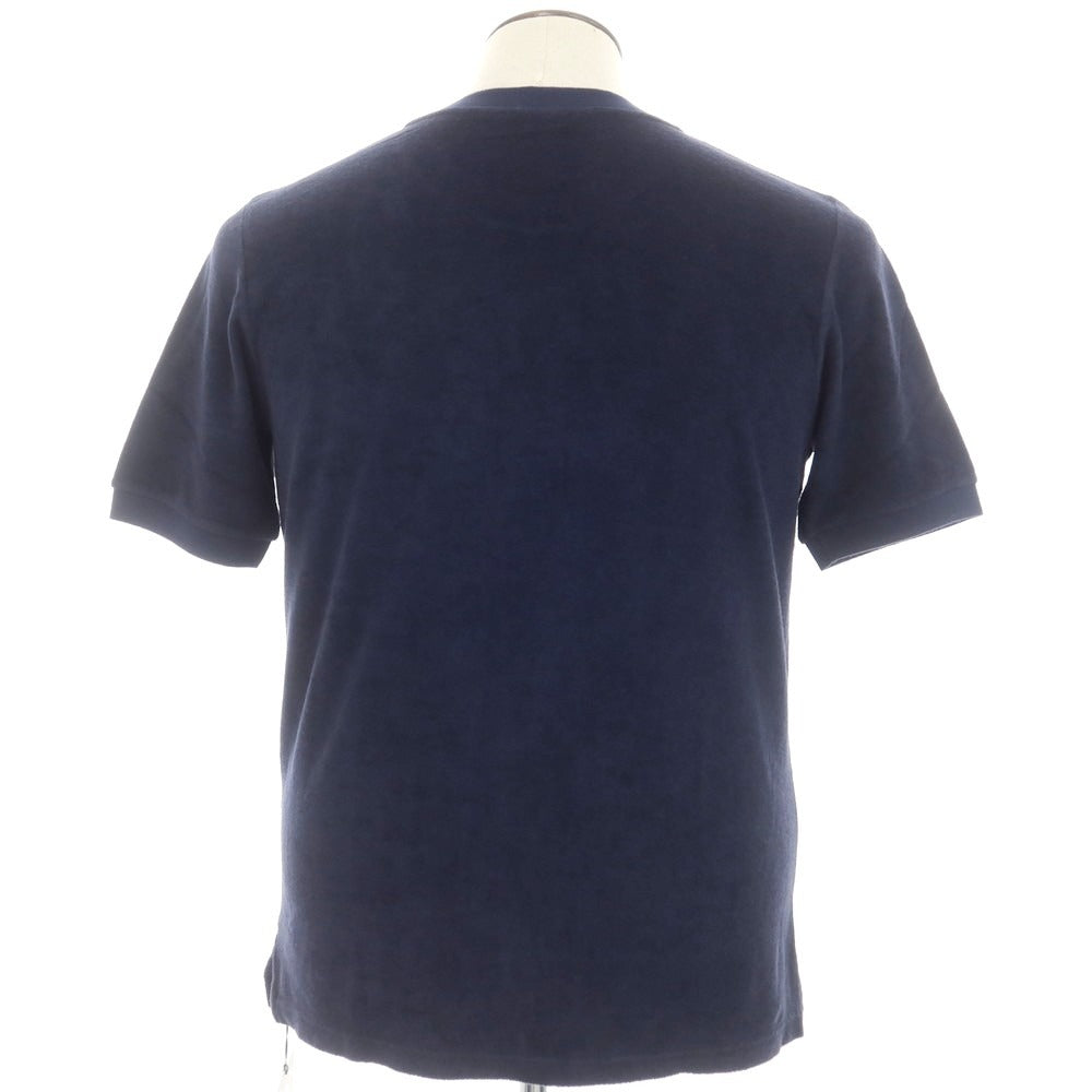 【新品】ザノーネ ZANONE コットン パイル クルーネック 半袖Ｔシャツ ネイビー【 48 】【 状態ランクN 】【 メンズ 】