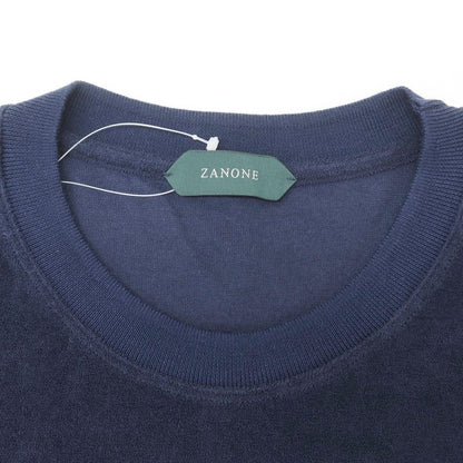 【新品】ザノーネ ZANONE コットン パイル クルーネック 半袖Ｔシャツ ネイビー【 48 】【 状態ランクN 】【 メンズ 】