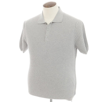 【新品】ザノーネ ZANONE コットン 半袖 ポロニット グレー【 50 】【 状態ランクN 】【 メンズ 】