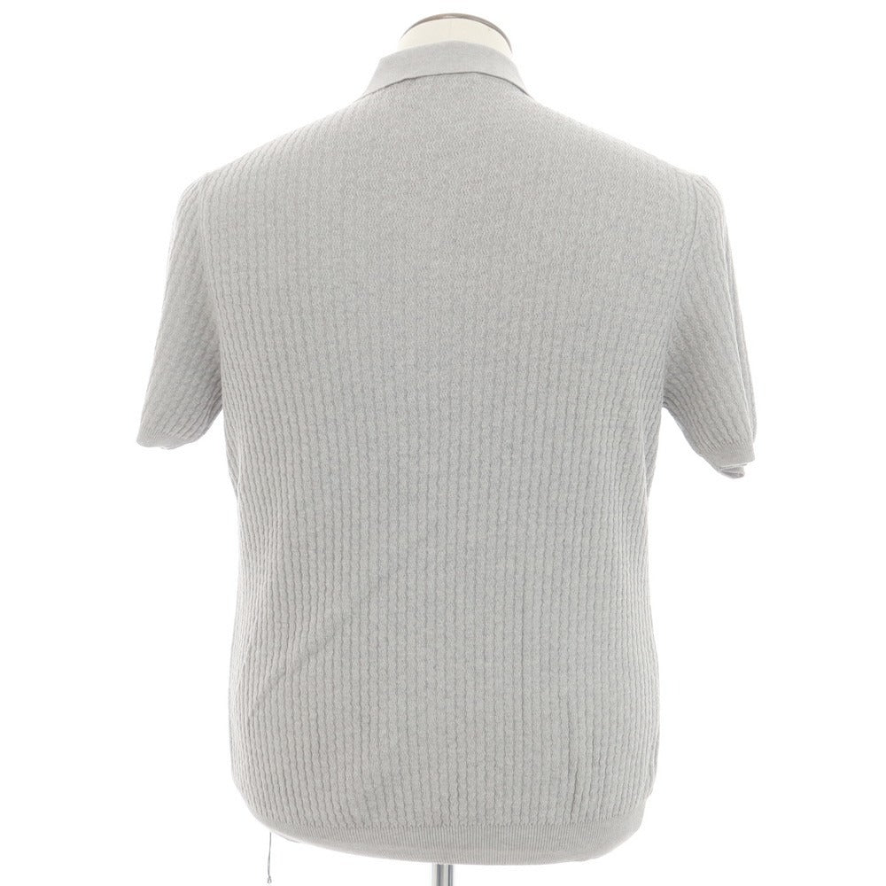 【新品】ザノーネ ZANONE コットン 半袖 ポロニット グレー【 50 】【 状態ランクN 】【 メンズ 】