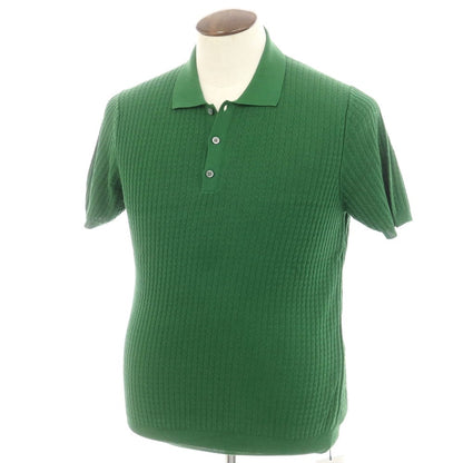 【新品】ザノーネ ZANONE コットン 半袖 ポロニット グリーン【 48 】【 状態ランクN 】【 メンズ 】