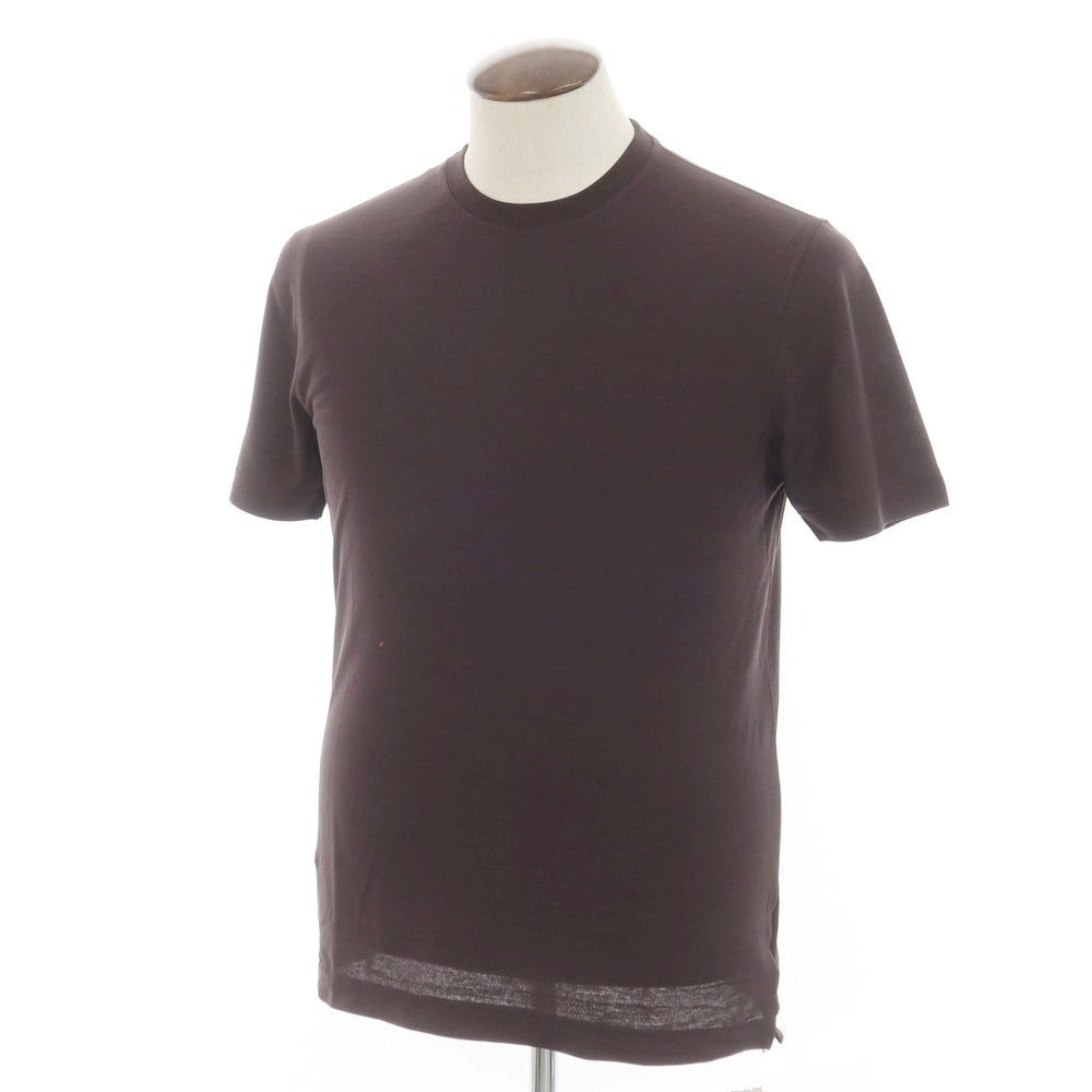 【新品】ザノーネ ZANONE アイスコットン クルーネック 半袖Ｔシャツ ダークブラウン系【 50 】【 状態ランクN 】【 メンズ 】