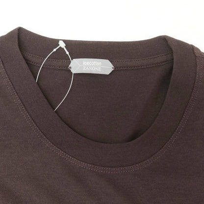 【新品】ザノーネ ZANONE アイスコットン クルーネック 半袖Ｔシャツ ダークブラウン系【 50 】【 状態ランクN 】【 メンズ 】