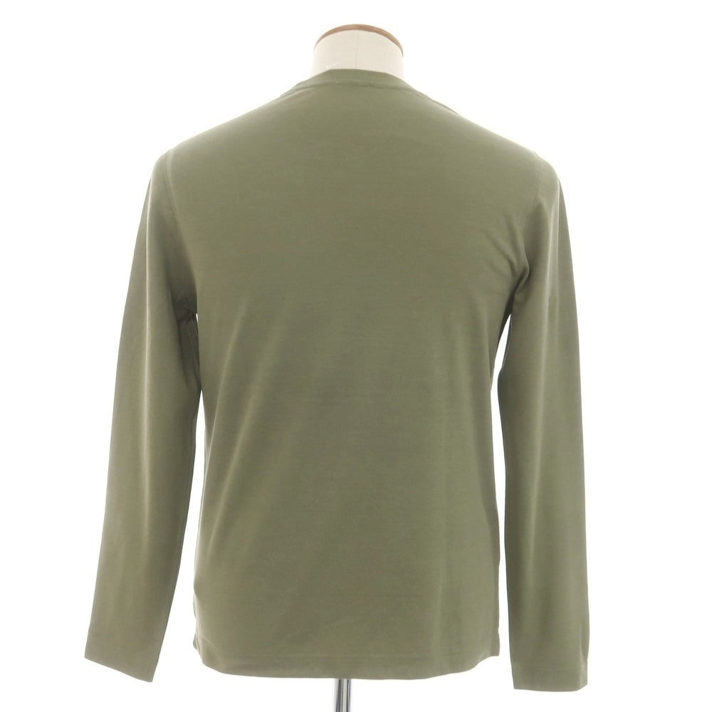 【新品】ザノーネ ZANONE アイスコットン クルーネック 長袖Ｔシャツ オリーブグリーン【 46 】【 状態ランクN 】【 メンズ 】