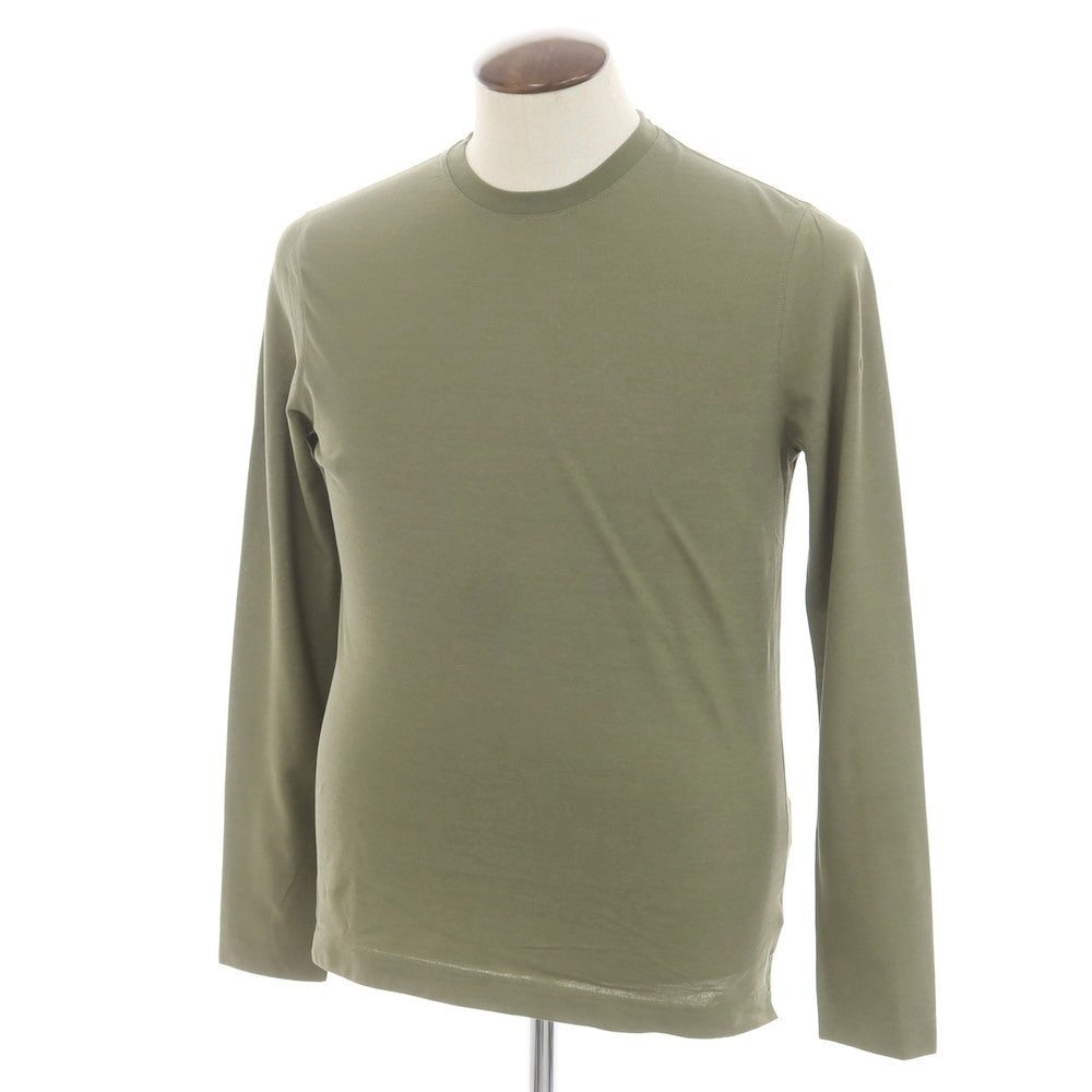 【新品】ザノーネ ZANONE アイスコットン クルーネック 長袖Ｔシャツ オリーブグリーン【 48 】【 状態ランクN 】【 メンズ 】